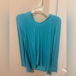 Blue swoop line sweater